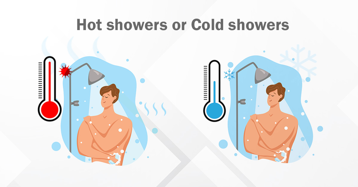 Why should you prefer a hot water shower over a cold one before going to bed?