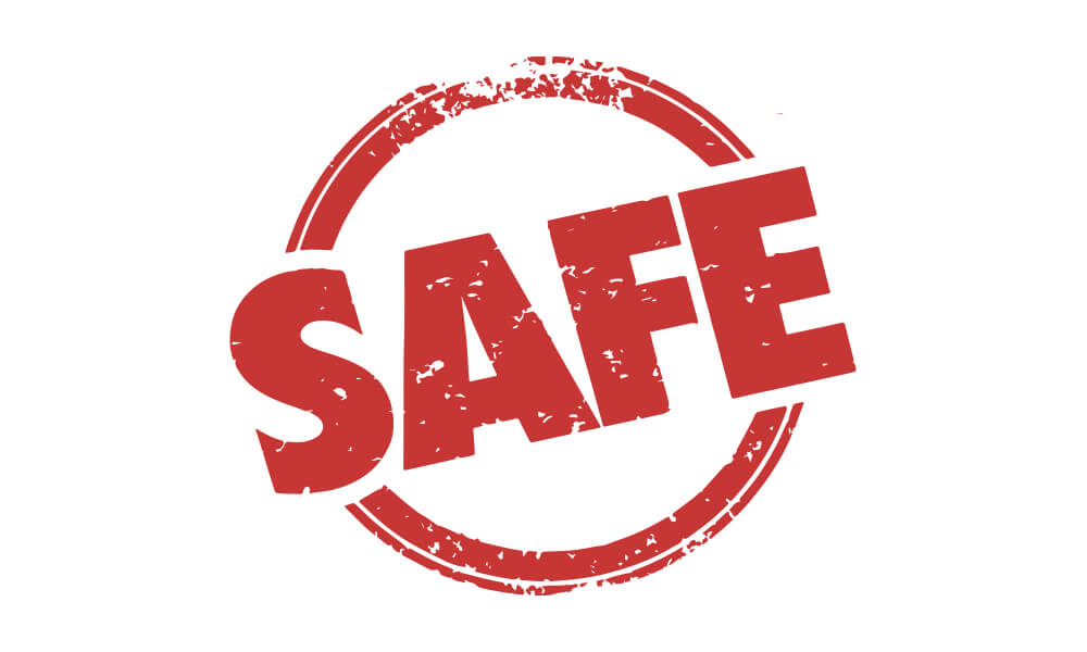 Ensures safe usage